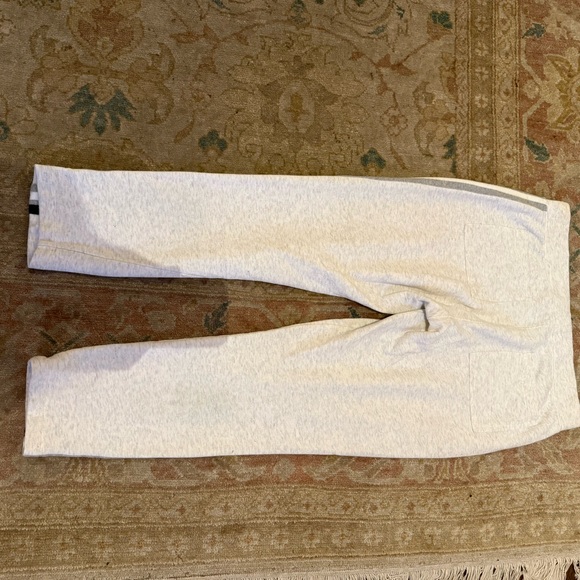 J. Crew Stylish Light Grey Joggers with Black Stripes, size M - Picture 2 of 10